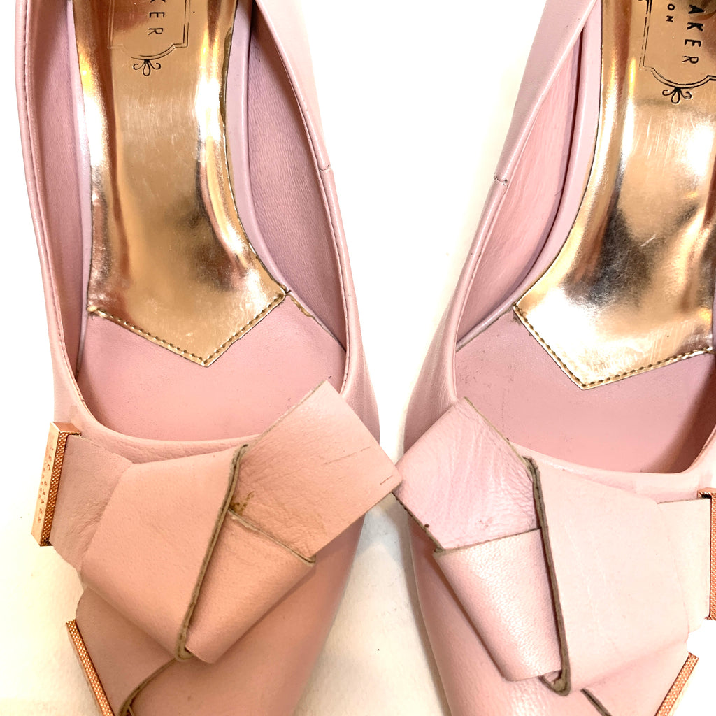 Ted Baker Pink Leather Pointed Pumps | Pre Loved |