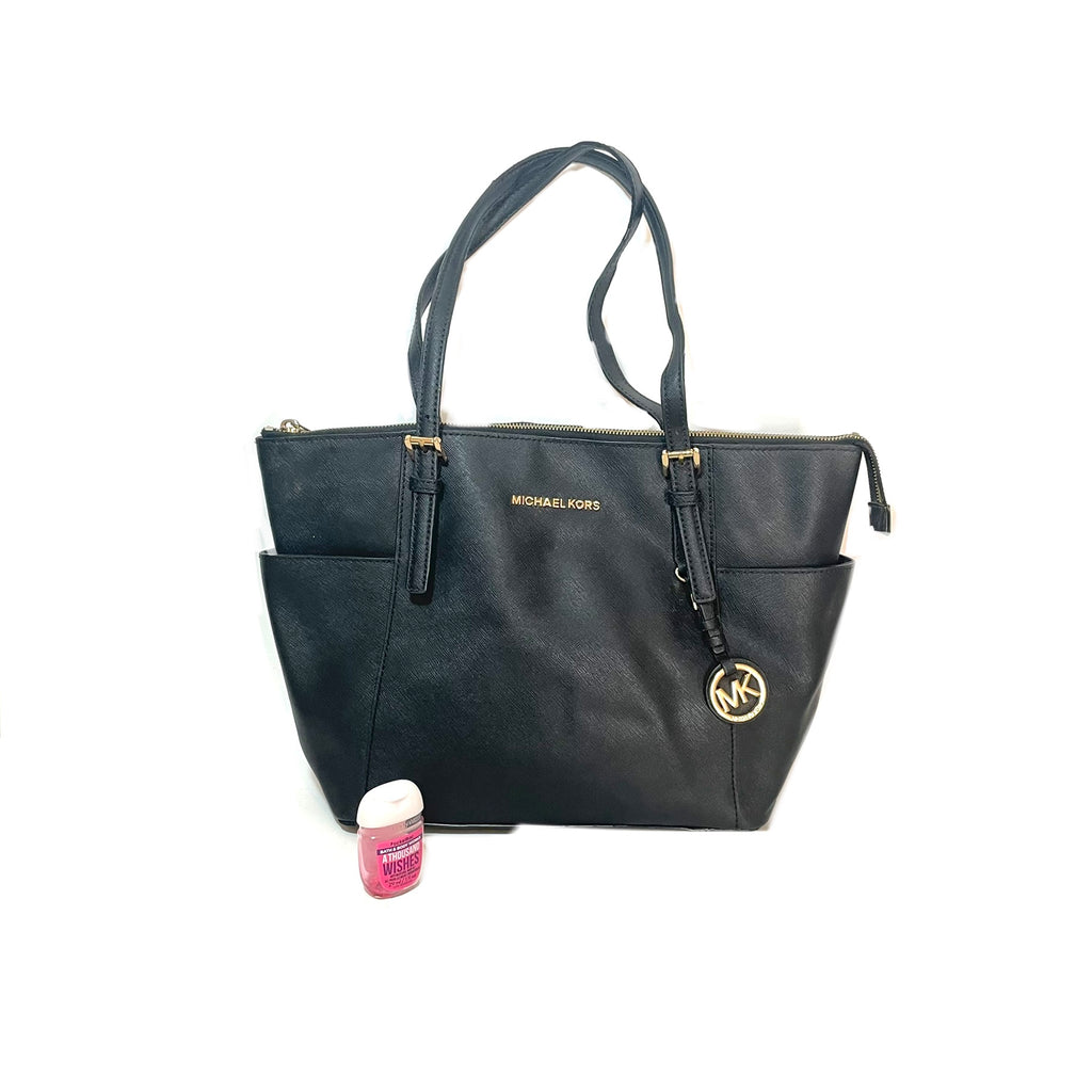 Michael Kors Black Leather Jet Set Medium Tote | Pre Loved |