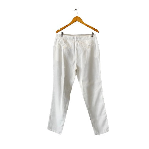 M&S Collection White Linen Pants | Gently Used |