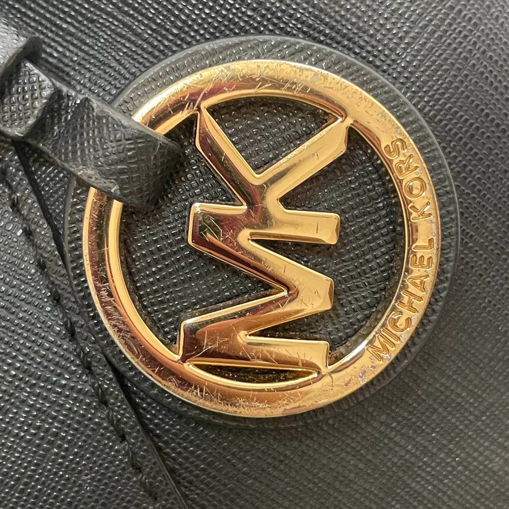 Michael Kors Black Leather Jet Set Medium Tote | Pre Loved |