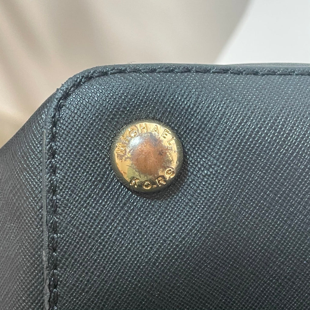 Michael Kors Black Leather Jet Set Medium Tote | Pre Loved |