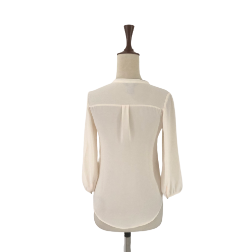 H&M Cream with Black Piping Blouse | Gently Used |