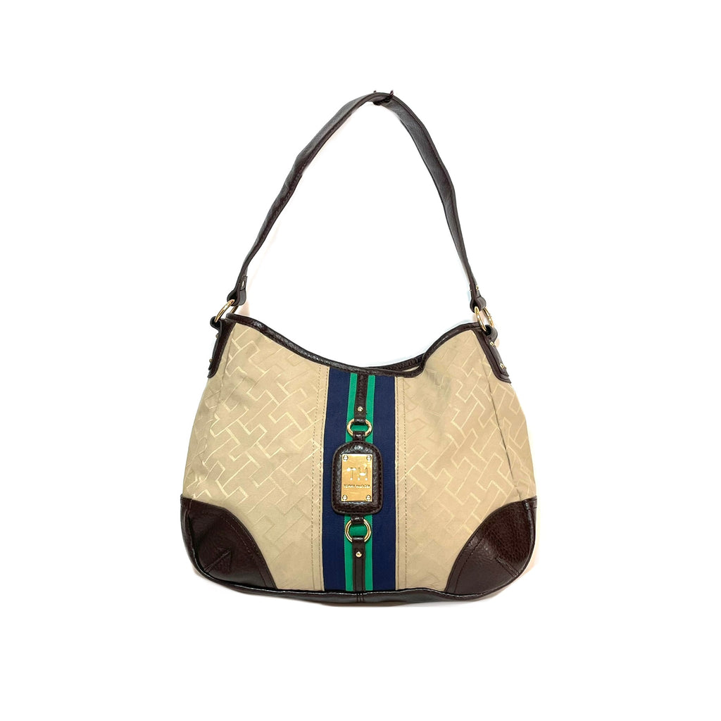 Tommy Hilfiger Beige Canvas Shoulder Bag | Gently Used |
