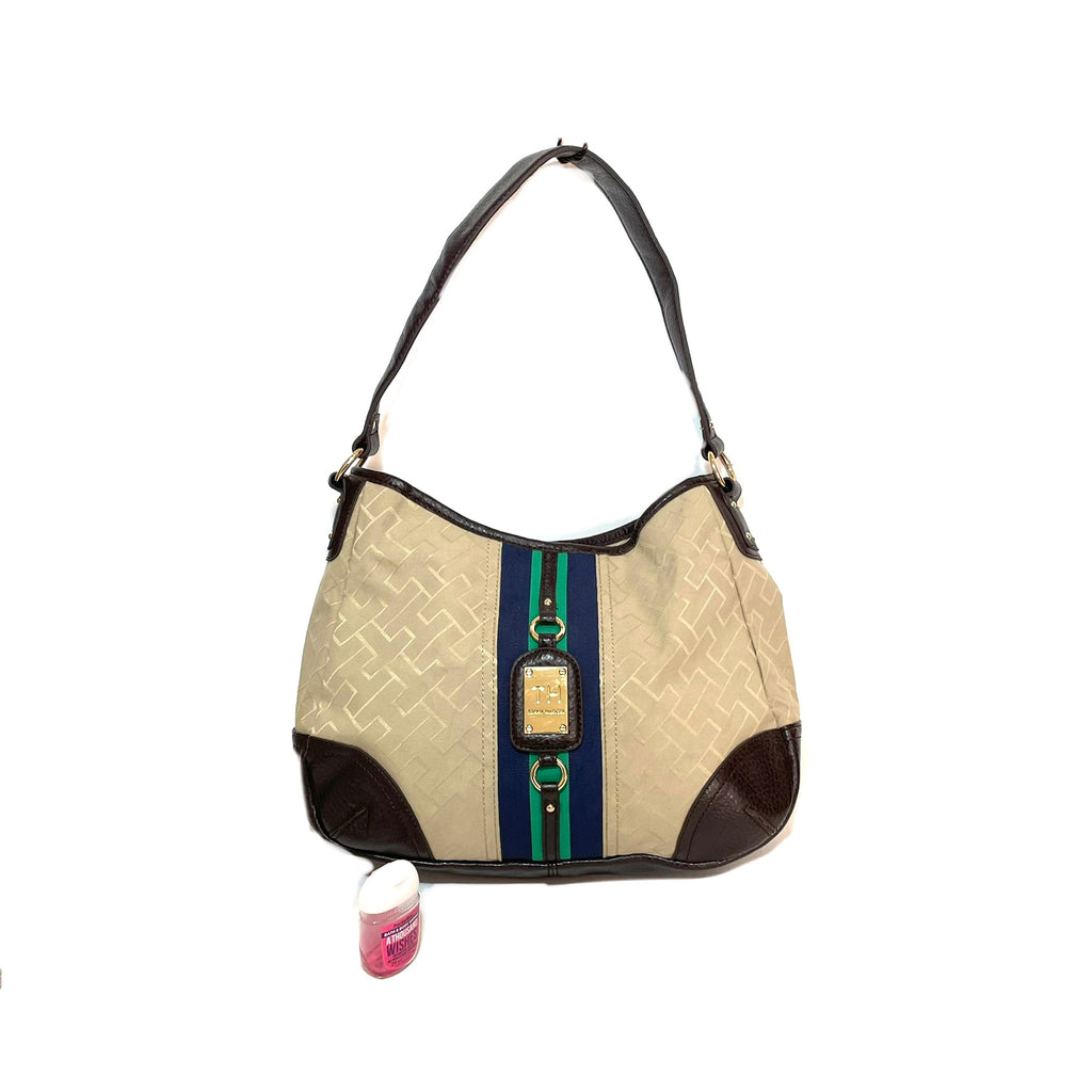 Tommy Hilfiger Beige Canvas Shoulder Bag | Gently Used |