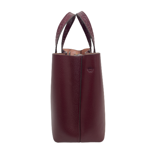 Tory Burch Maroon/ Pink 'Blake' Embossed Small Tote | Like New |