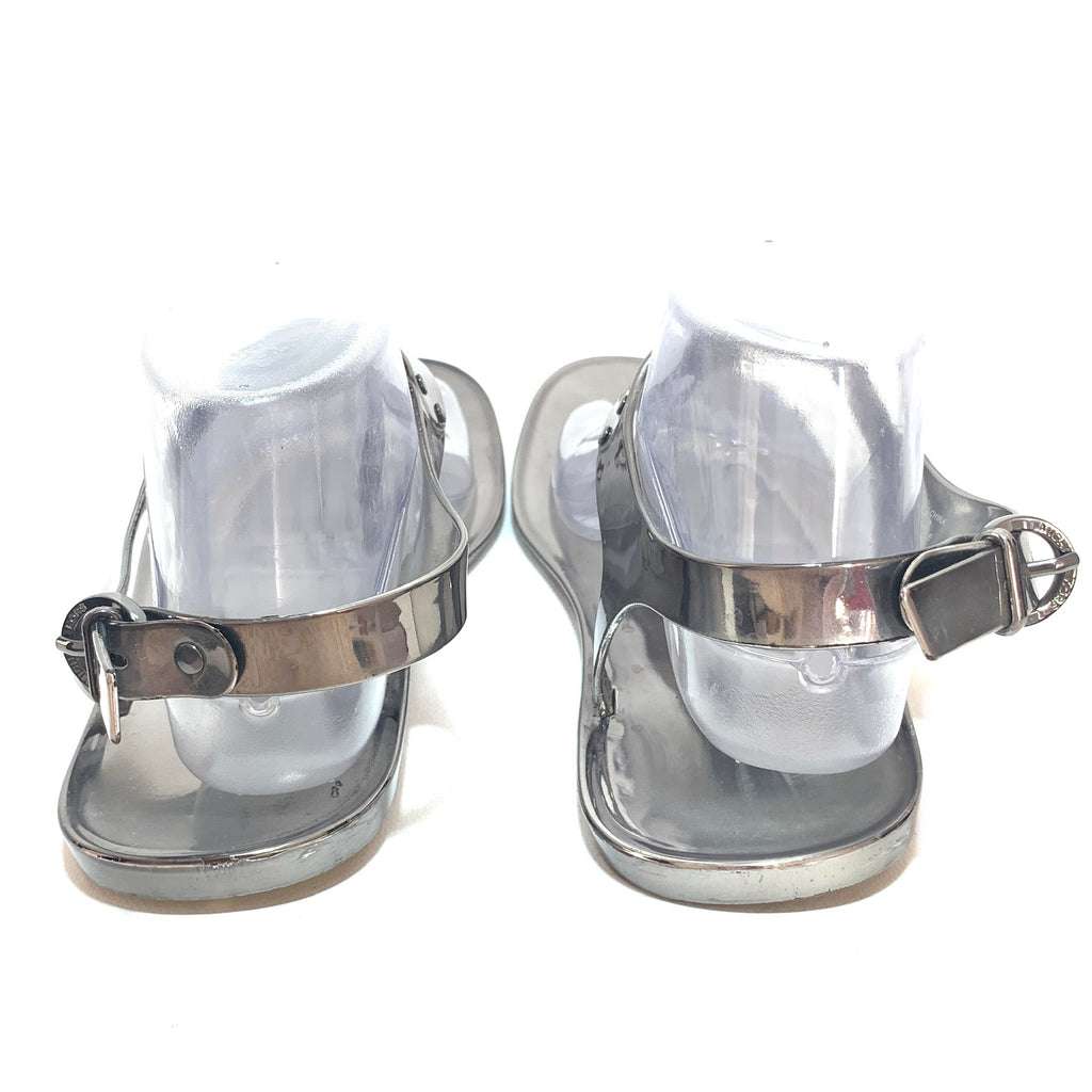 Michael Kors Silver Thong Jelly Sandals | Pre Loved |