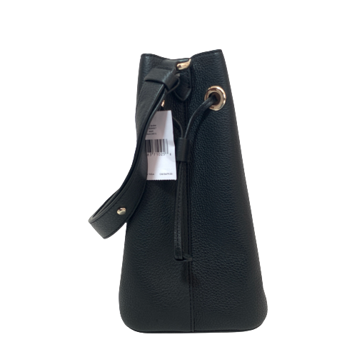 Kate Spade Black Pebbled Leather 'Marti' Large Bucket Bag | Brand New |