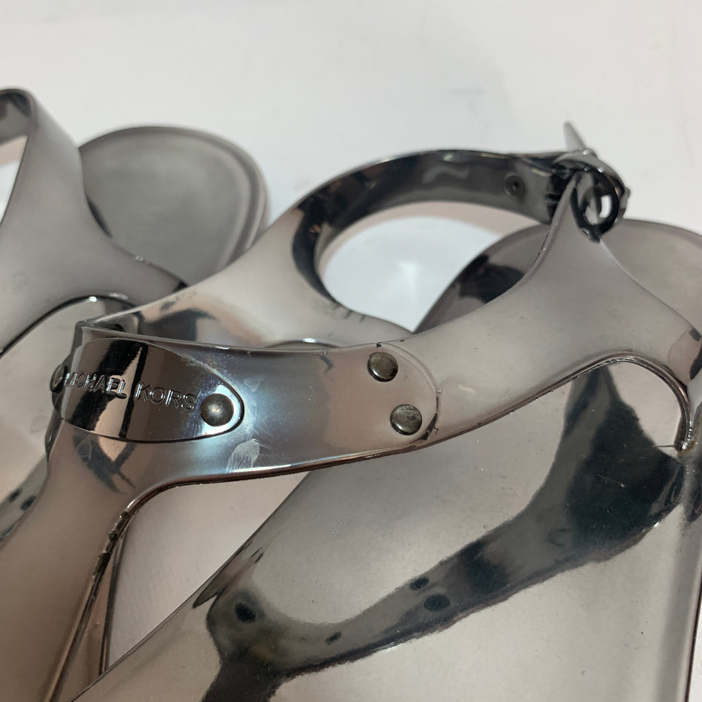 Michael Kors Silver Thong Jelly Sandals | Pre Loved |