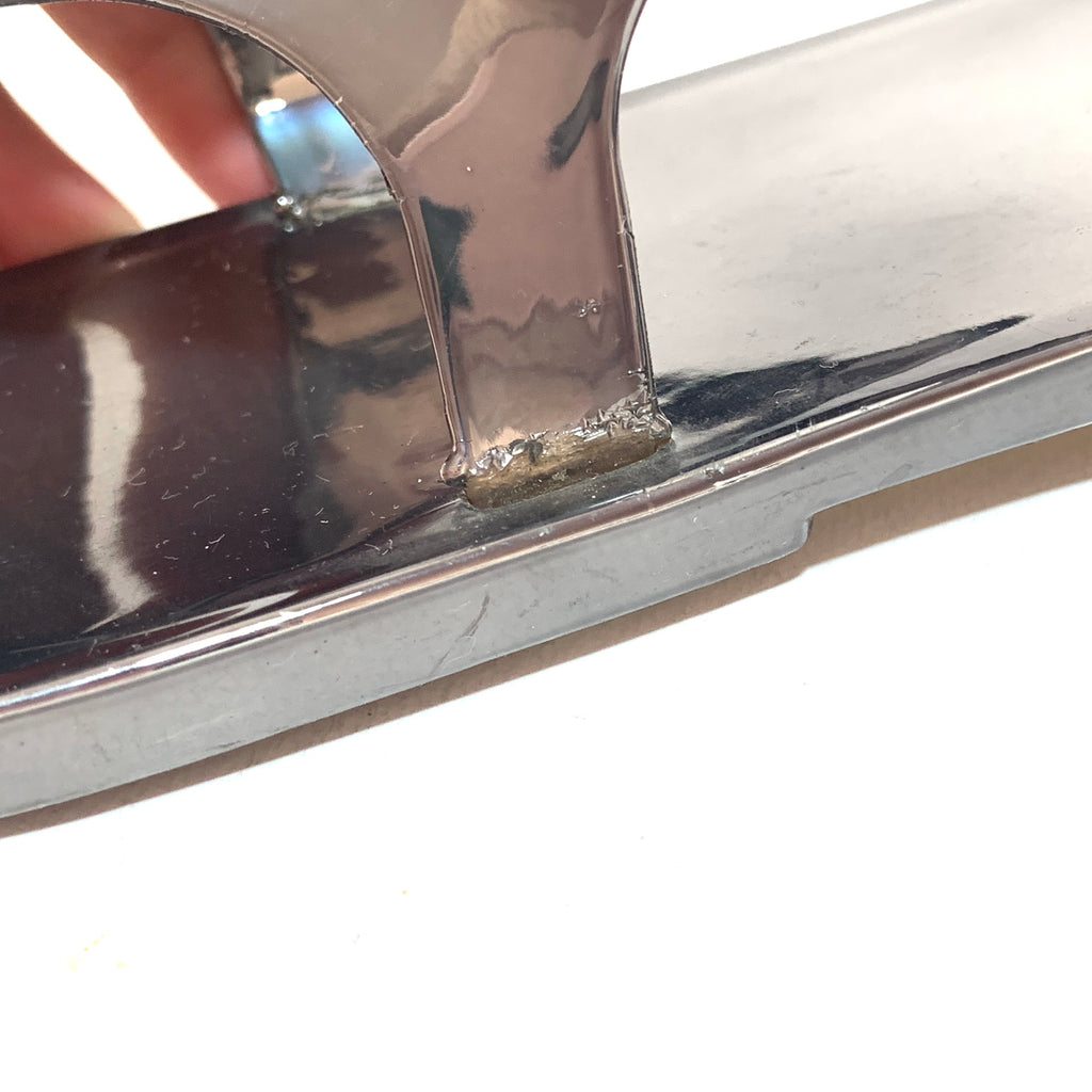 Michael Kors Silver Thong Jelly Sandals | Pre Loved |