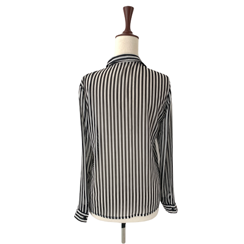 ZARA Striped Sheer Collared Shirt | Gently Used |