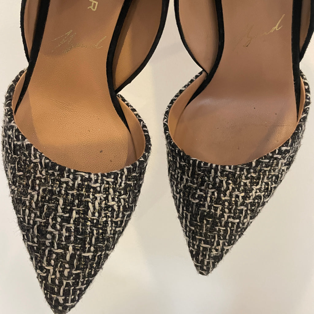 Kurt Geiger 'Bond' Black Fabric & Suede Pumps | Pre Loved |