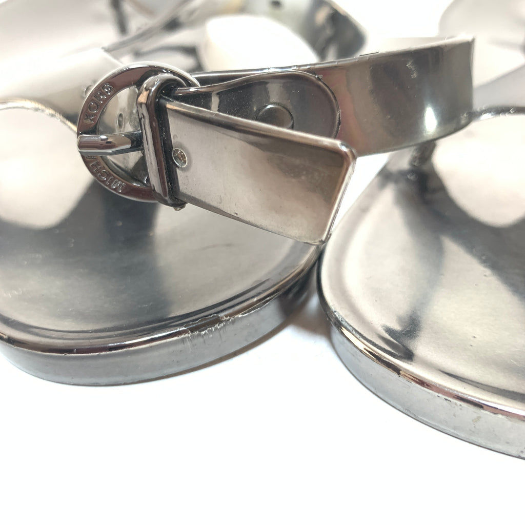 Michael Kors Silver Thong Jelly Sandals | Pre Loved |