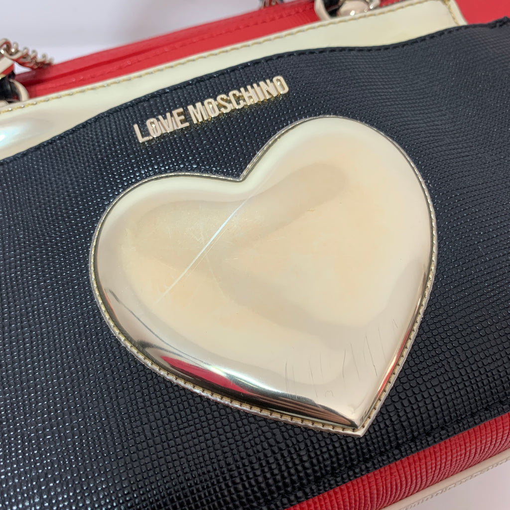 Love Moschino Tri-colour Heart Tote | Gently Used |