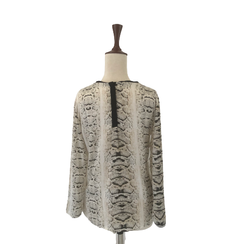 ZARA White Snakeskin Print Blouse | Gently Used |