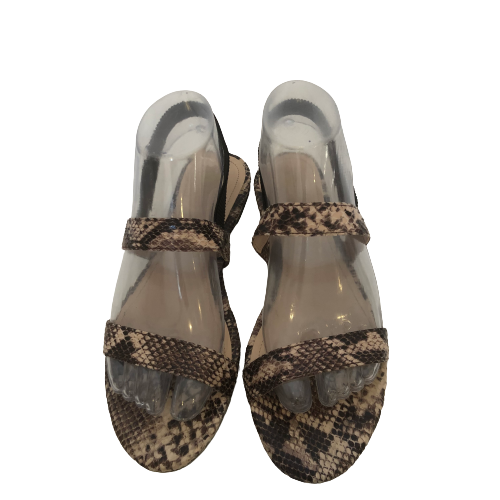 H&M Snakeskin Print Dual Strap Sandals | Gently Used |