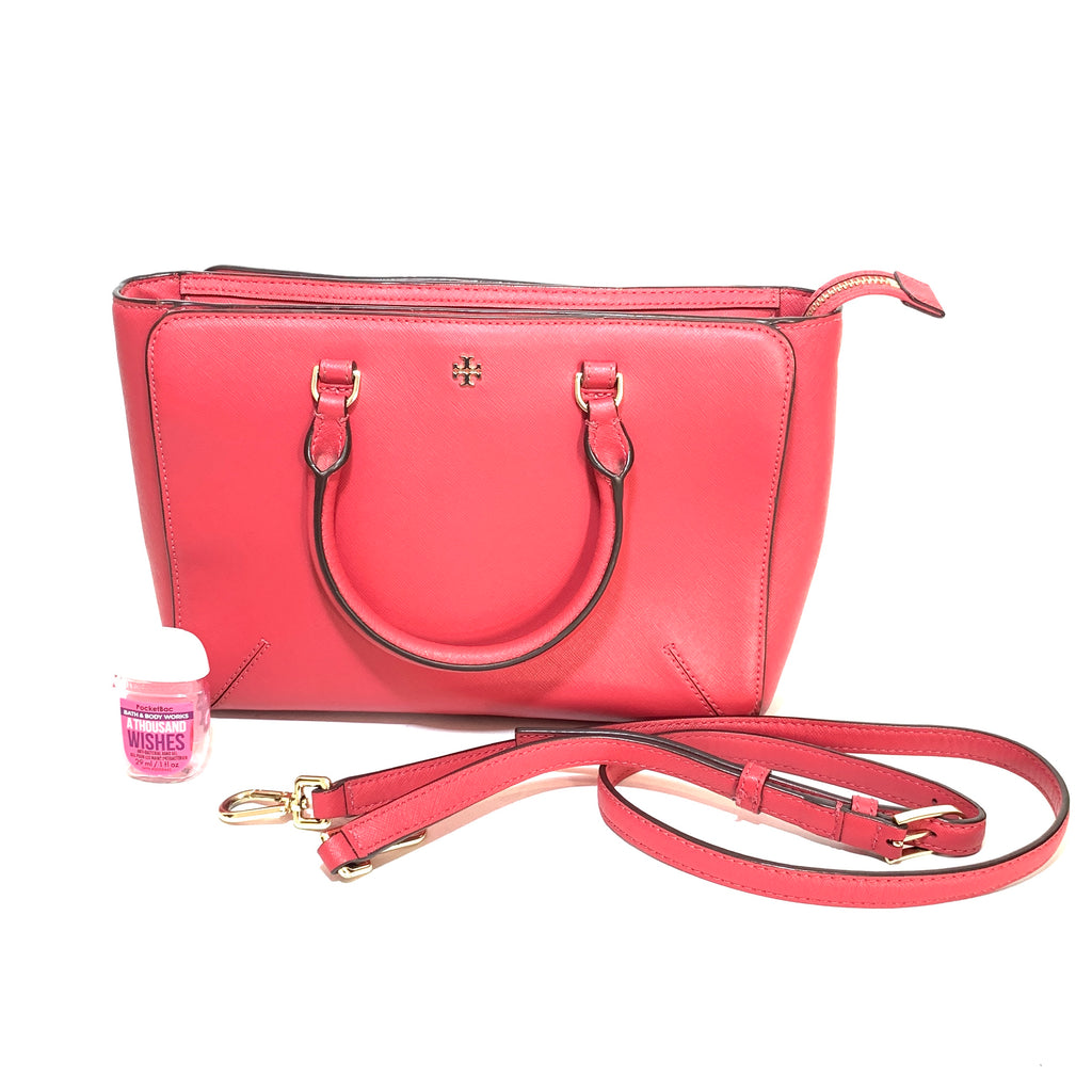 Tory Burch Small 'Robinson' Pink Leather Satchel | Gently Used |