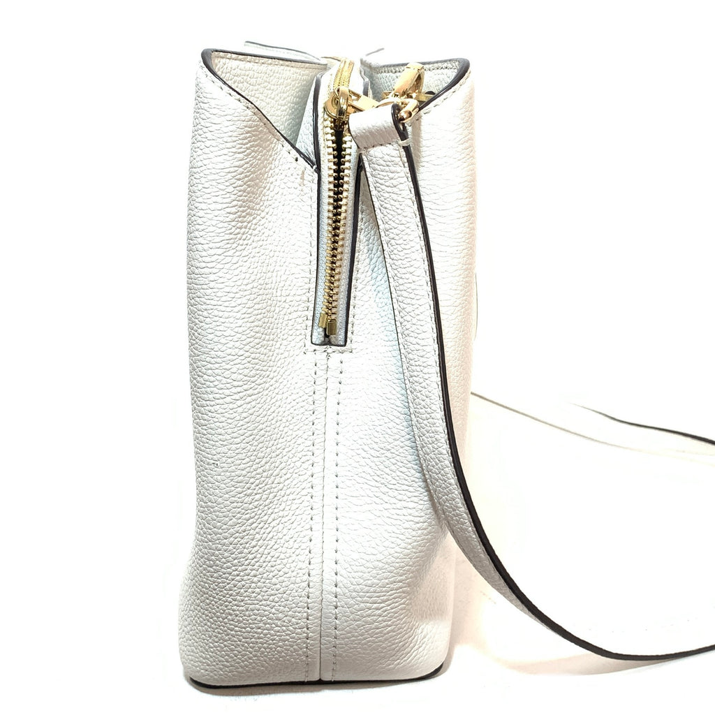 Michael Kors White Pebbled Leather Satchel | Gently Used |