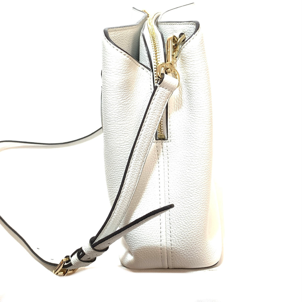 Michael Kors White Pebbled Leather Satchel | Gently Used |