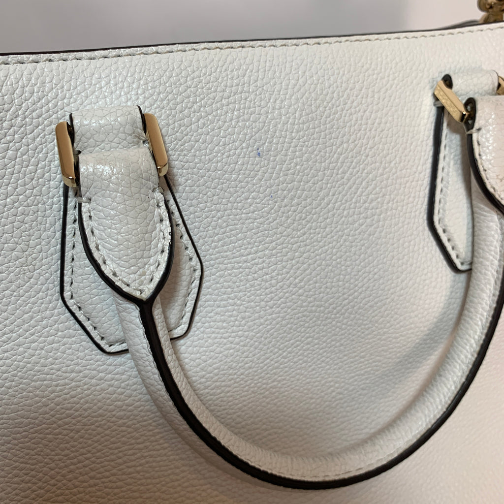Michael Kors White Pebbled Leather Satchel | Gently Used |
