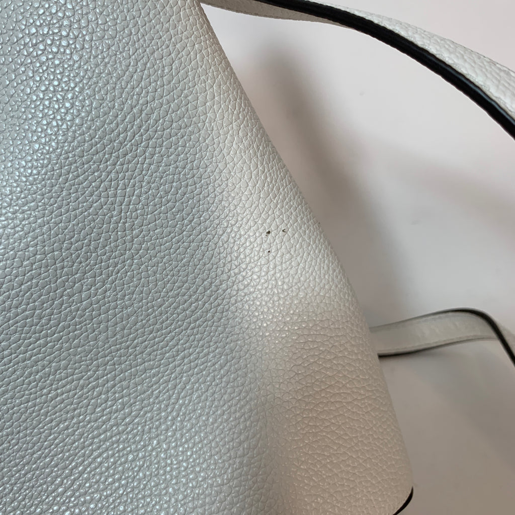 Michael Kors White Pebbled Leather Satchel | Gently Used |