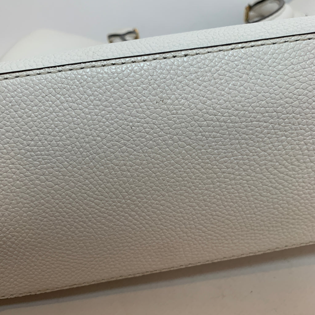 Michael Kors White Pebbled Leather Satchel | Gently Used |
