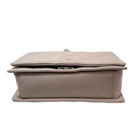 Kate Spade Grey Leather Quilted Shoulder Bag | Gently Used |