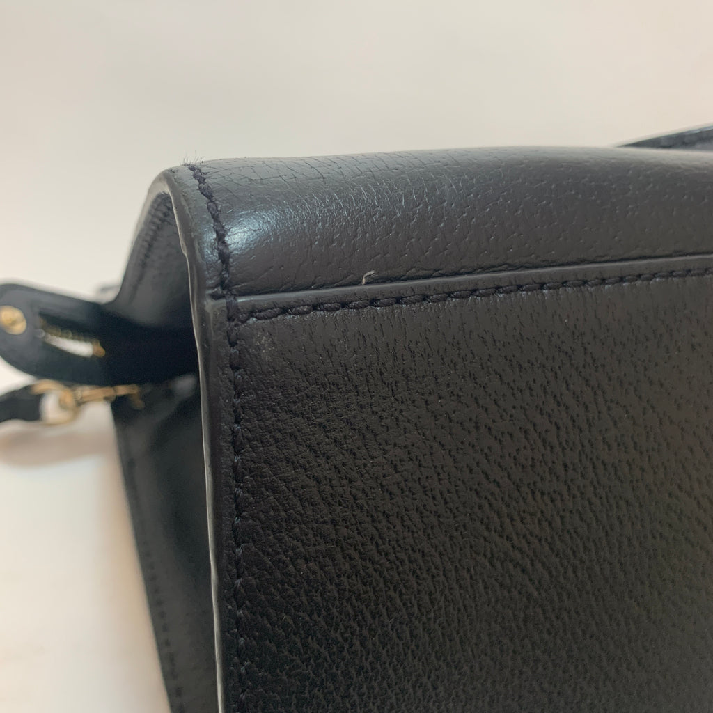 Kate Spade Black Leather 'Grove Street' Satchel | Pre Loved |