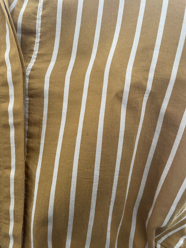 ZARA Brown Striped Blouse | Gently Used |