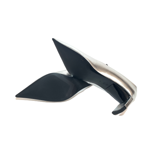 ZARA Silver Pointed Pumps | Brand New |