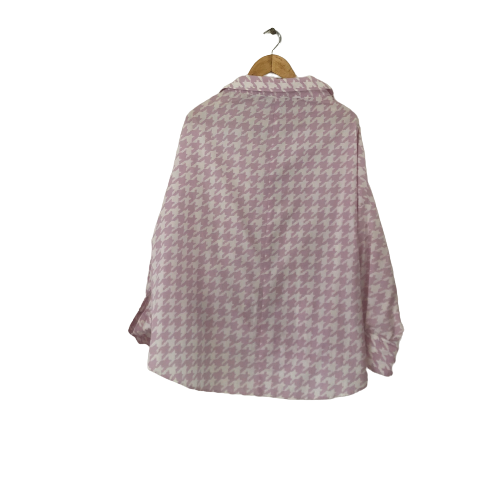 ZARA Pink & White Printed Knot Shirt | Pre Loved |