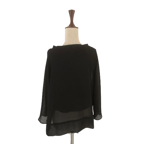 ZARA Black Front-Knot Blouse | Gently Used |