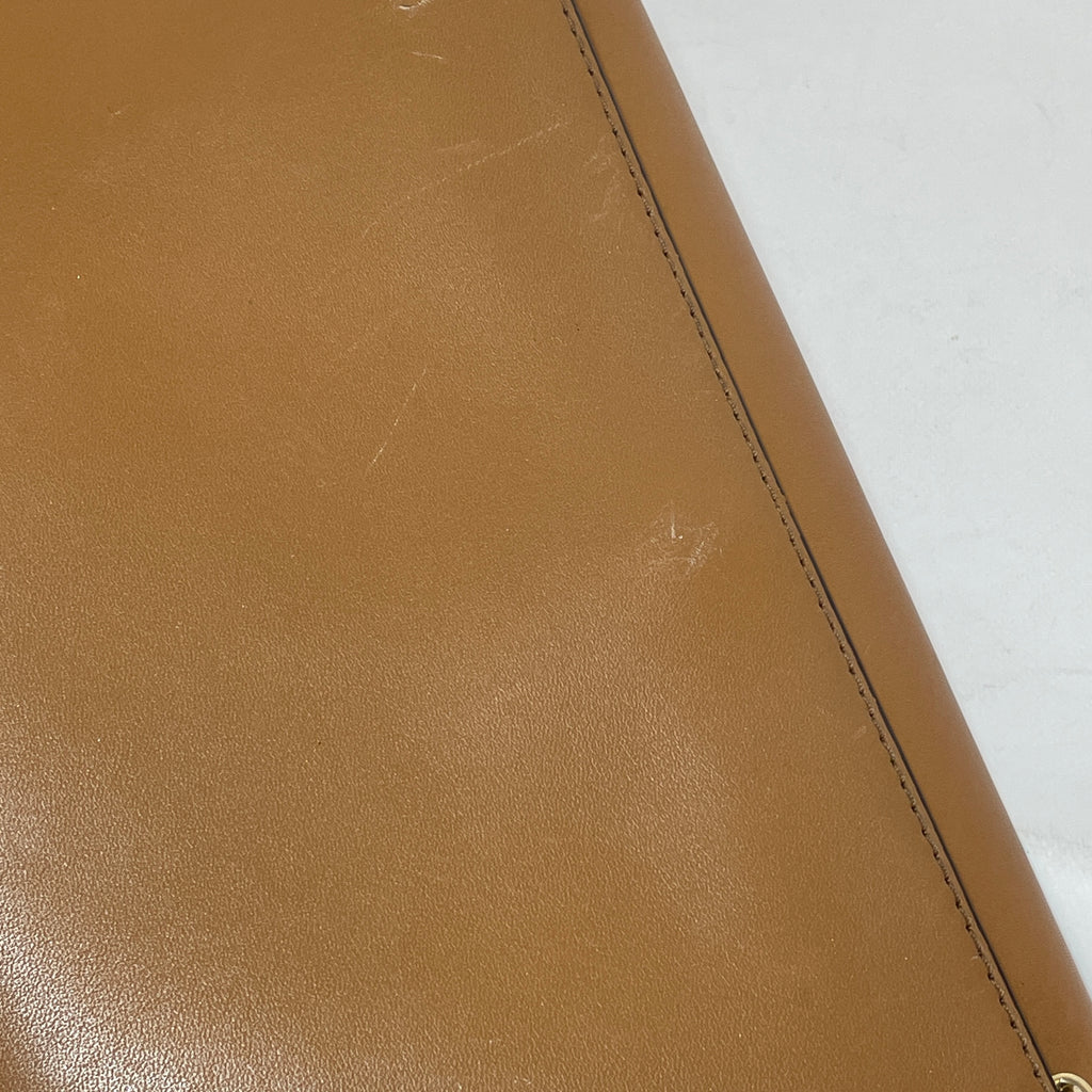 Michael Kors Tan Leather Envelope Convertible Clutch | Pre Loved |