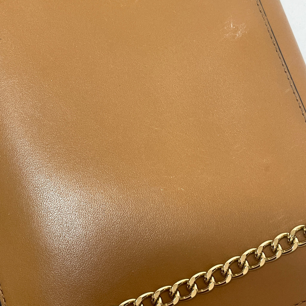 Michael Kors Tan Leather Envelope Convertible Clutch | Pre Loved |