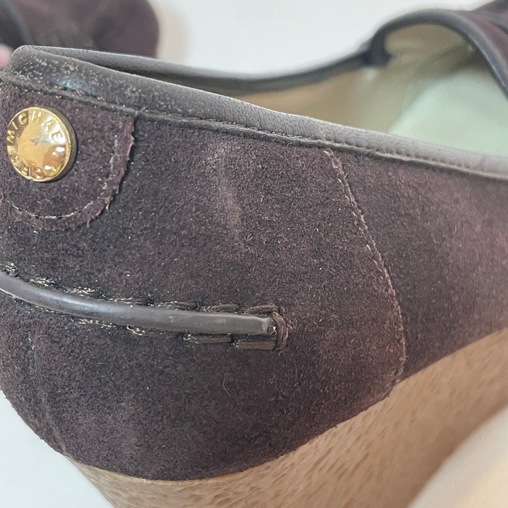 Michael Kors Brown Suede Wedge Loafers | Gently Used |