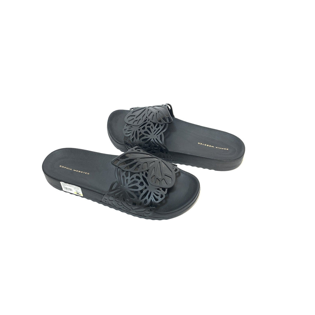 Sophia Webster Black Butterfly Slides | Brand New |