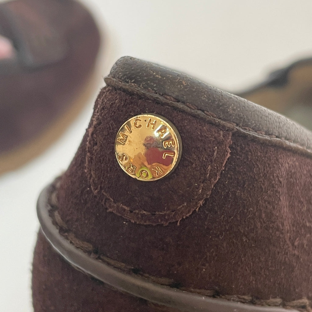 Michael Kors Brown Suede Wedge Loafers | Gently Used |