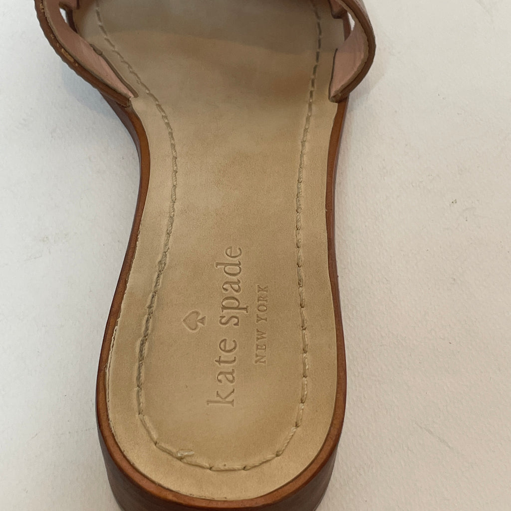 Kate Spade Tan Leather Fringe Sandals | Pre Loved |