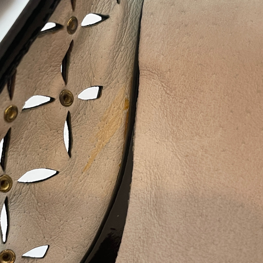 Michael Kors Black Leather Gabriella Perforated Ballet Flats | Pre Loved |