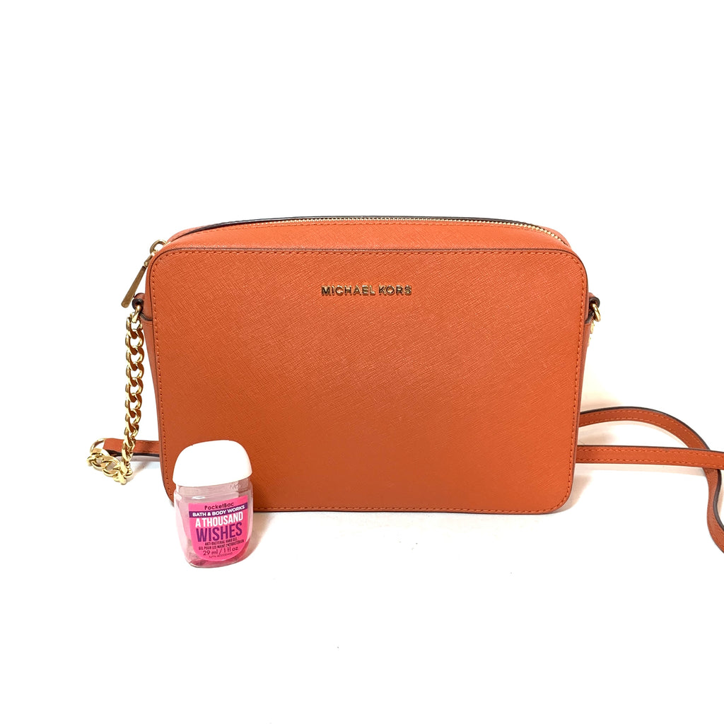 Michael Kors Rust Leather Cross Body Bag | Like New |