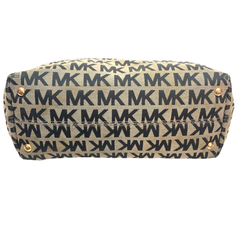 Michael Kors Black & Grey Monogram Shoulder Bag | Pre Loved |