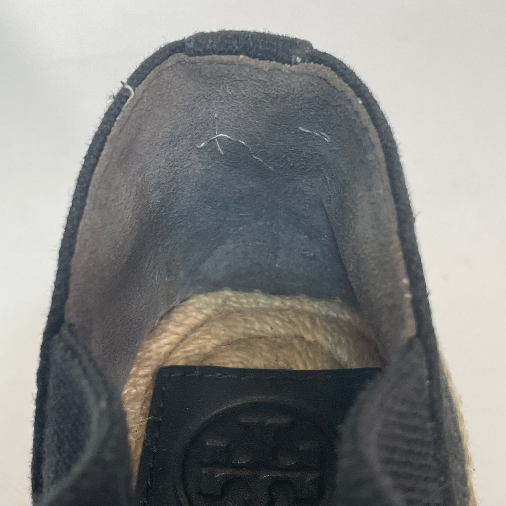Tory Burch Black Canvas Espadrille Wedges | Gently Used |