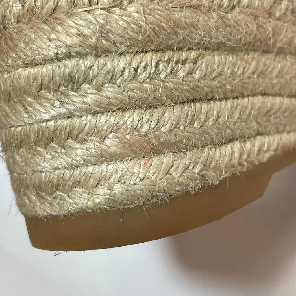 Tory Burch Black Canvas Espadrille Wedges | Gently Used |