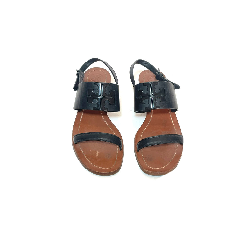 Tory Burch Black 'Lowell' Block Heel Sandals | Pre Loved |
