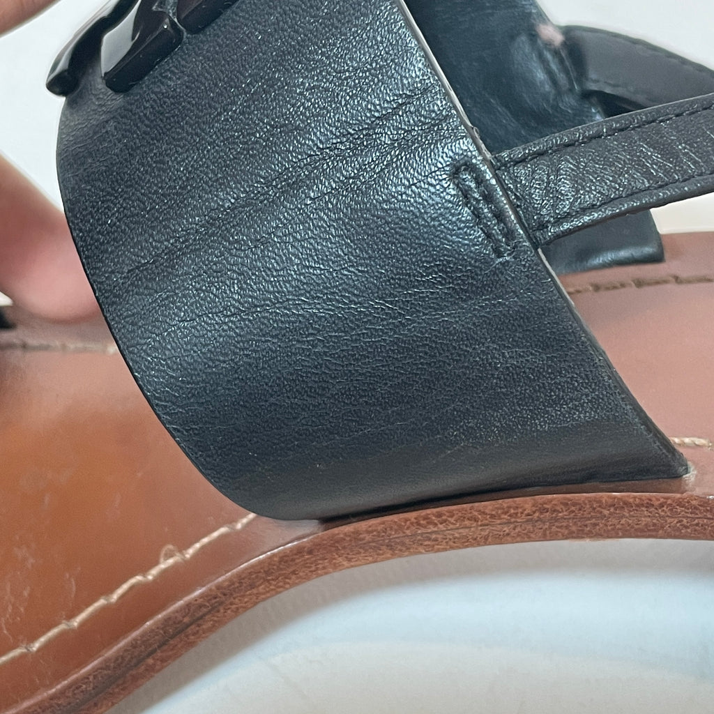 Tory Burch Black 'Lowell' Block Heel Sandals | Pre Loved |