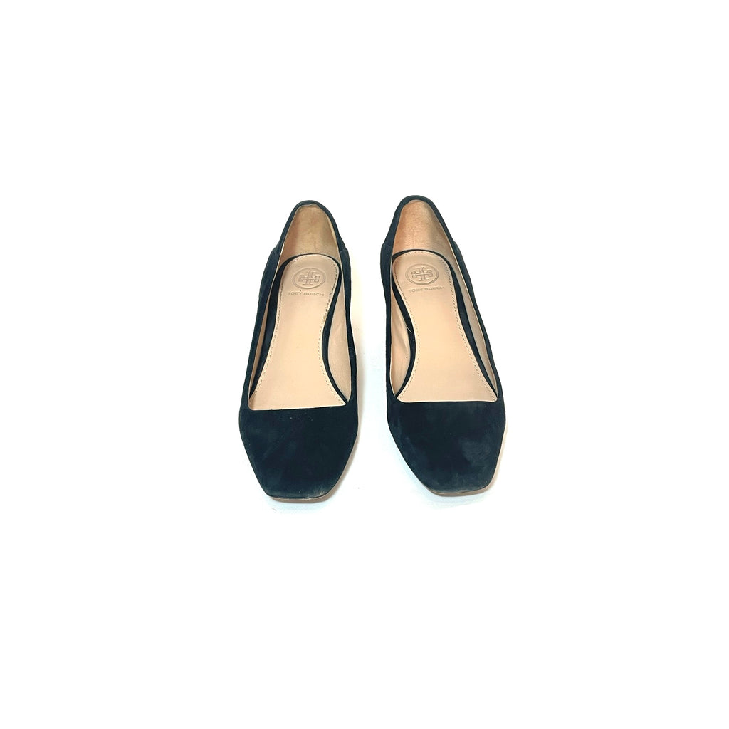 Tory Burch Black Suede Pumps | Pre Loved |