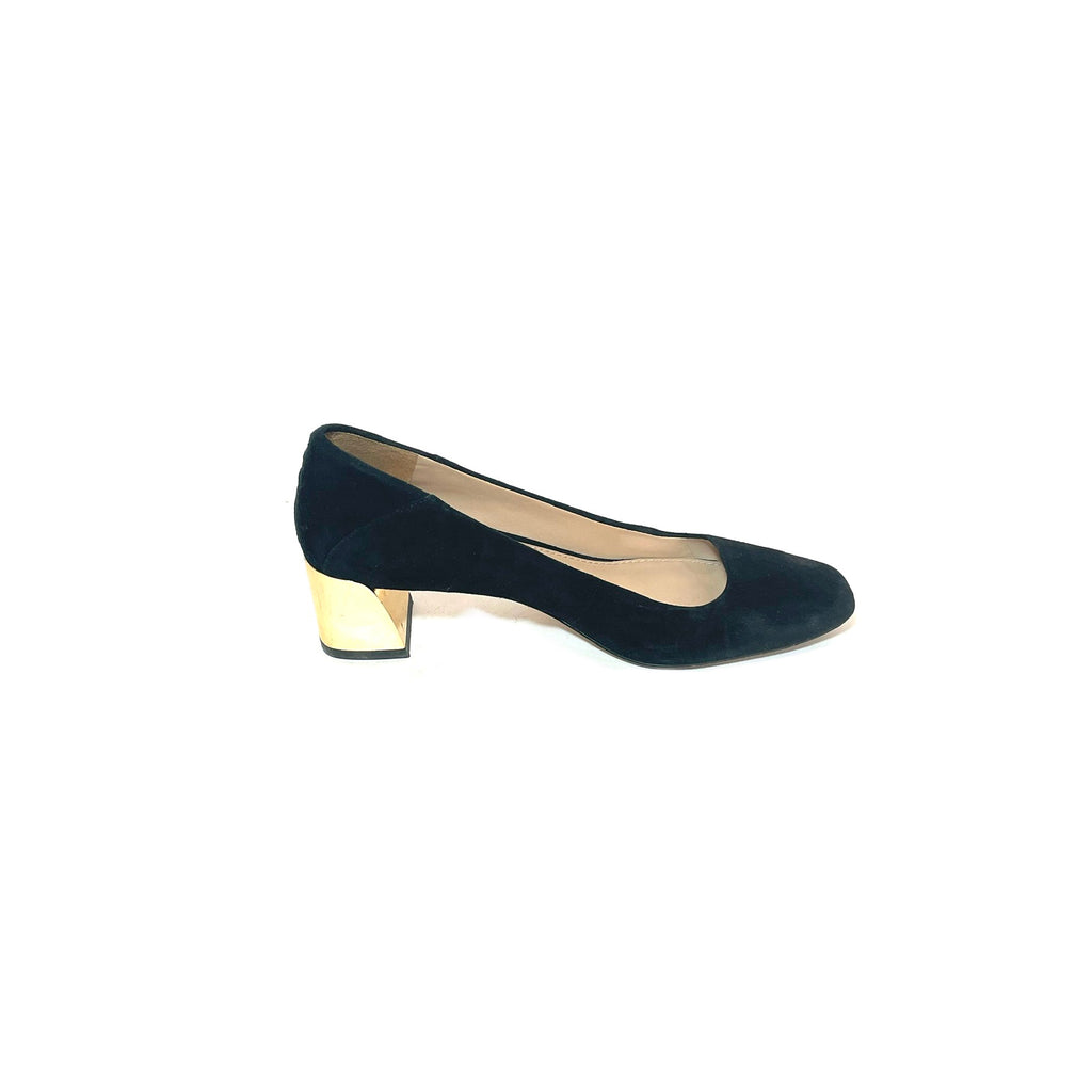 Tory Burch Black Suede Pumps | Pre Loved |