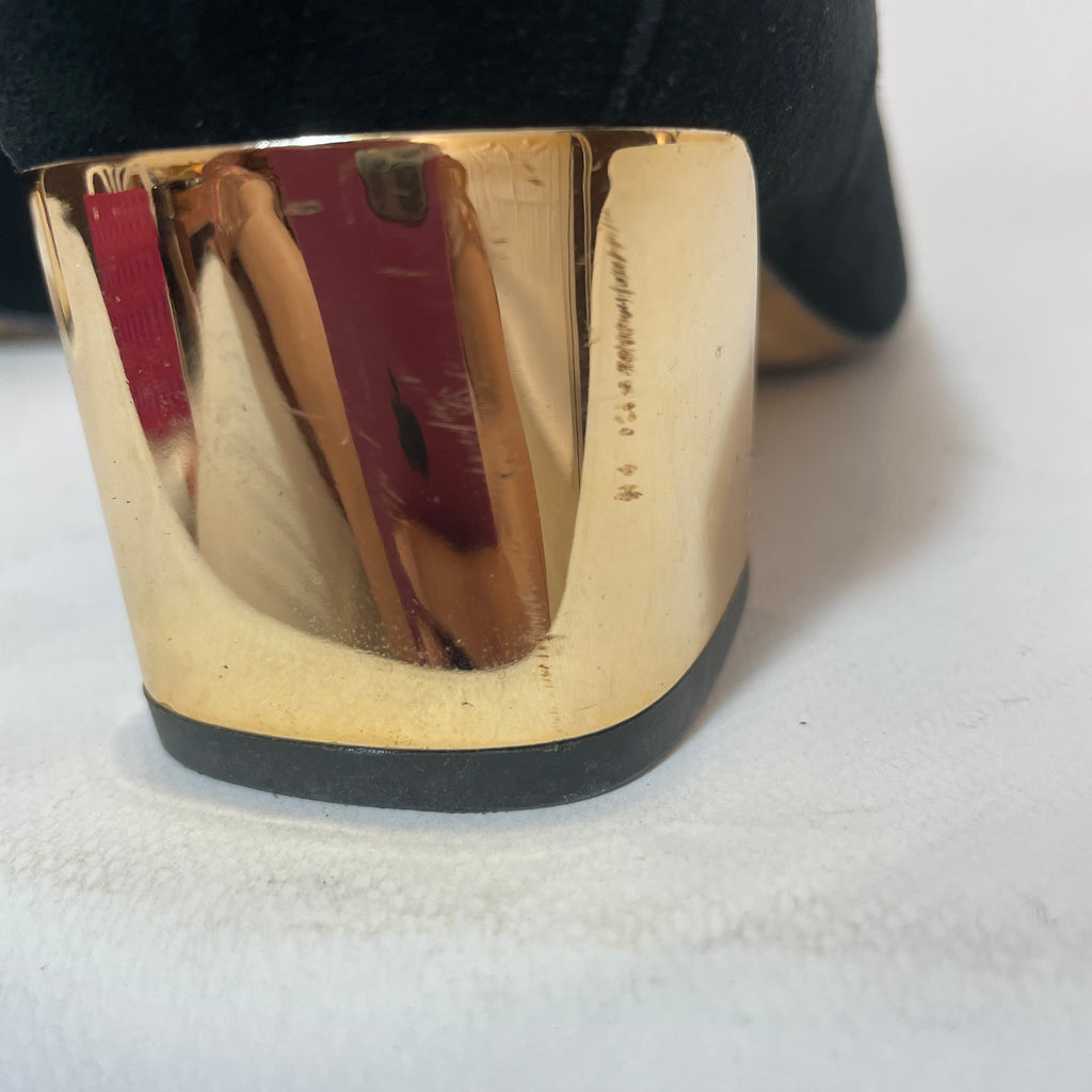 Tory Burch Black Suede Pumps | Pre Loved |