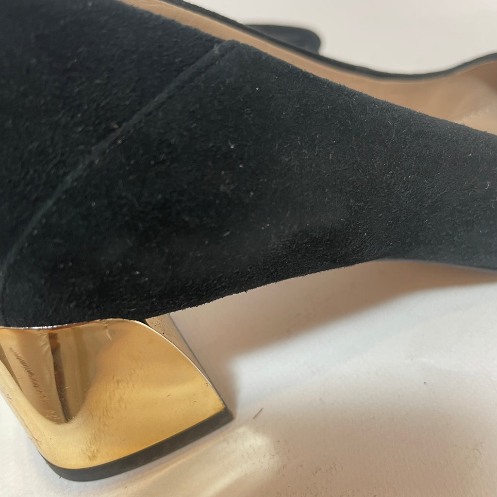 Tory Burch Black Suede Pumps | Pre Loved |