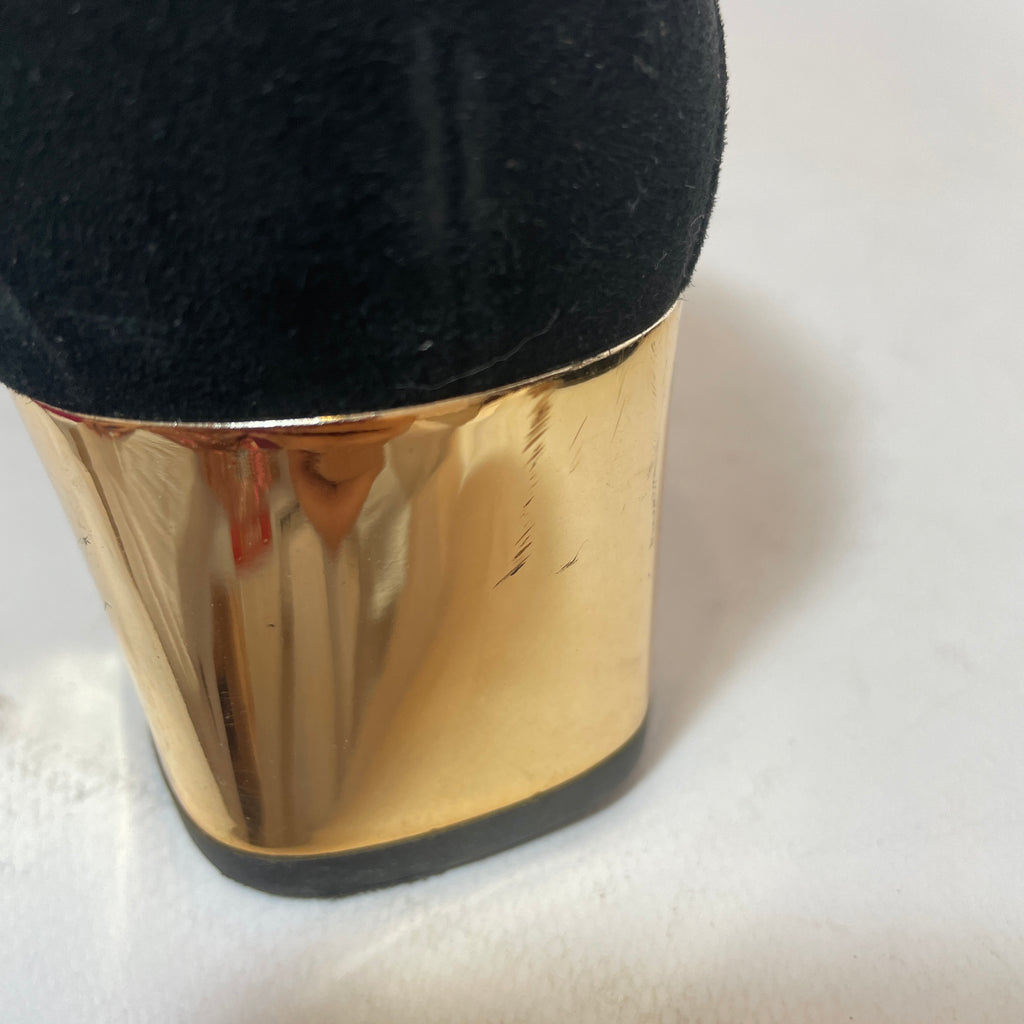 Tory Burch Black Suede Pumps | Pre Loved |