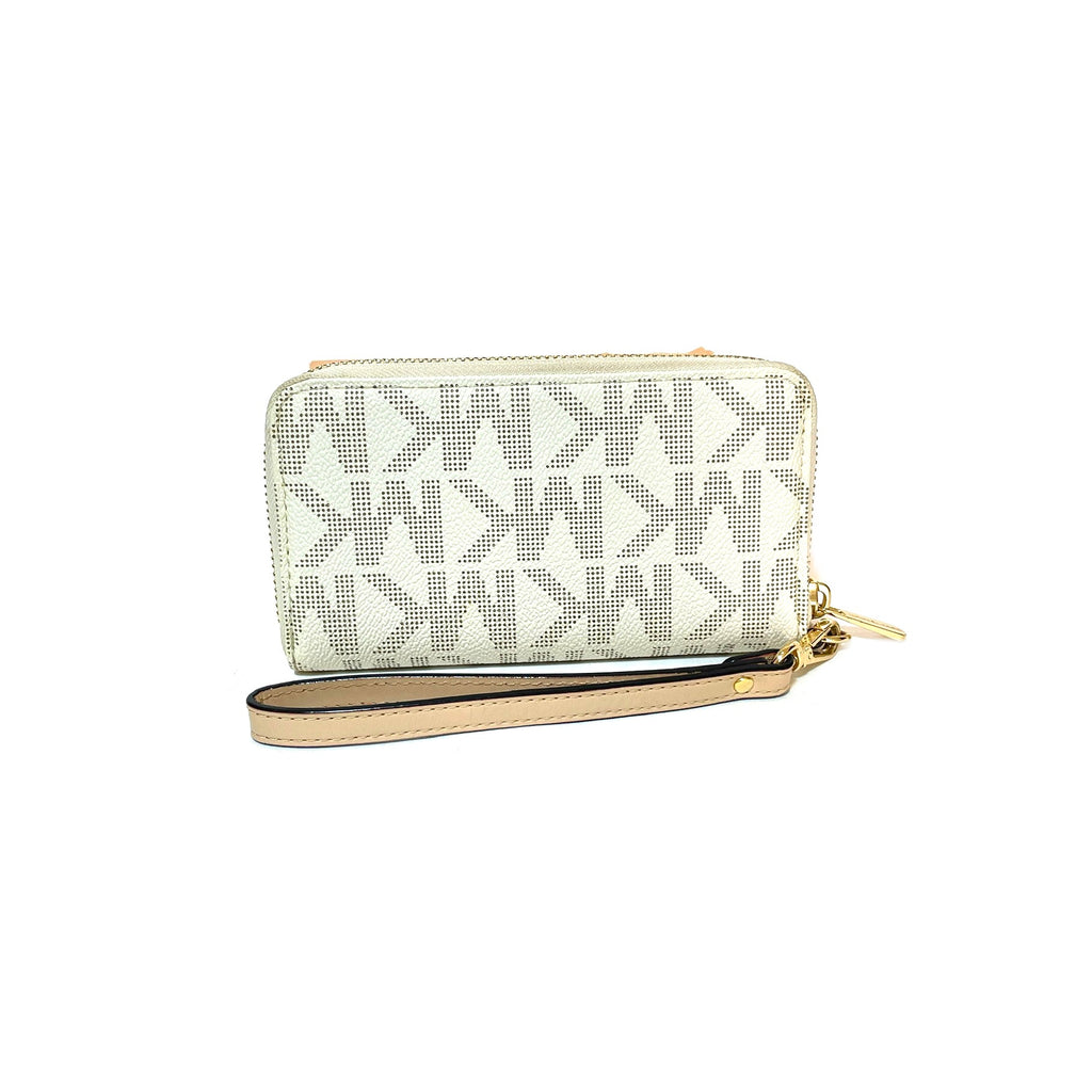 Michael Kors Vanilla Monogram Wristlet | Gently Used |